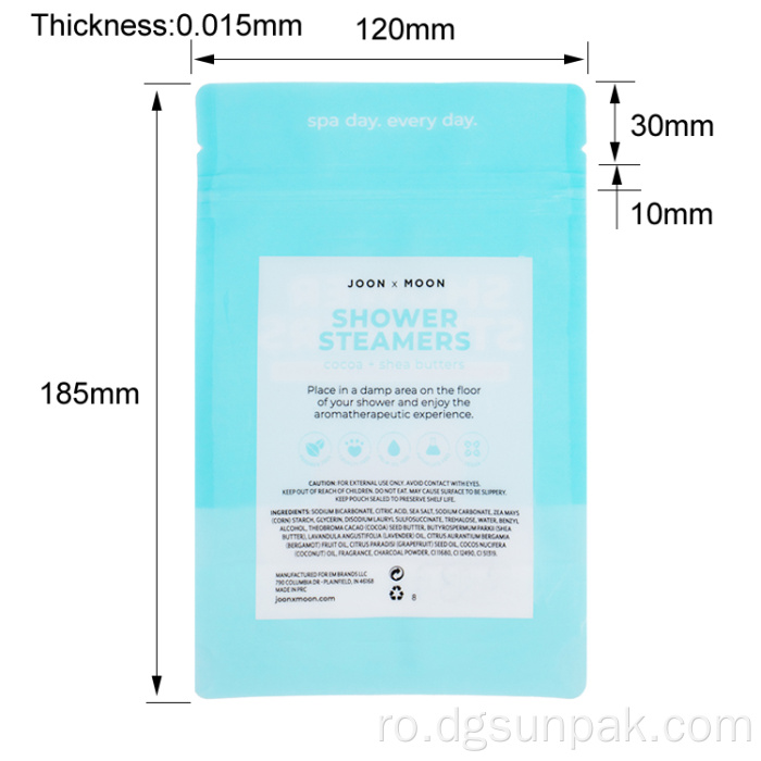 geantă cu fermoar pentru alimente GRS cu fermoar din mylar